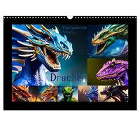 Calendrier 2027 · US Version · L'univers imaginaire des dragons | Un univers fascinant peuplé de dragons, qui prend vie grâce à des couleurs… · DIN A3 paysage · CALVENDO Calendrier mural