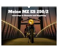 Calendrier 2027 · US Version · Ma MZ ES 250/2 sur les routes de Chemnitz | À bord de la MZ ES 250/2, à travers Chemnitz et les monts Métallifères · DIN A3 paysage · CALVENDO Calendrier mural