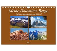 Calendrier 2027 · US Version · Mes montagnes des Dolomites | Quelques impressions de mes plus belles randonnées dans les Dolomites · DIN A4 paysage · CALVENDO Calendrier mural