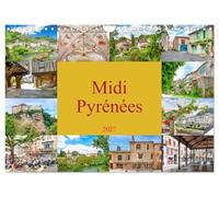 Calendrier 2027 · US Version · Midi-Pyrénées | La région Midi-Pyrénées se distingue notamment par les paysages montagneux… · DIN A4 paysage · CALVENDO Calendrier mural