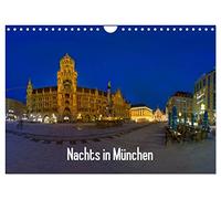 Calendrier 2027 · US Version · Munich la nuit | Flâner dans Munich la nuit · DIN A4 paysage · CALVENDO Calendrier mural