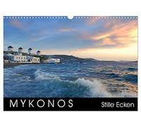 Calendrier 2027 · US Version · Mykonos - Des coins tranquilles | Escapades vers les oasis de tranquillité des îles des Cyclades · DIN A3 paysage · CALVENDO Calendrier mural
