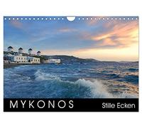 Calendrier 2027 · US Version · Mykonos - Des coins tranquilles | Escapades vers les oasis de tranquillité des îles des Cyclades · DIN A4 paysage · CALVENDO Calendrier mural