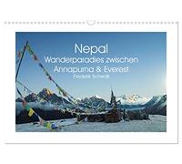 Calendrier 2027 · US Version · Népal : le paradis des randonneurs entre | l'Annapurna et l'Everest · Des paysages oniriques et des panoramas montagneux… · DIN A3 paysage · CALVENDO Calendrier mural