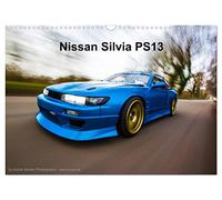 Calendrier 2027 · US Version · Nissan Silvia PS13 | Un bolide bleu à quatre roues qui s'impose sur les routes allemandes · DIN A3 paysage · CALVENDO Calendrier mural