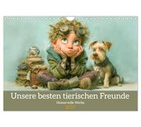 Calendrier 2027 · US Version · Nos meilleurs amis les animaux | œuvres humoristiques · Caricatures amusantes · DIN A4 paysage · CALVENDO Calendrier mural