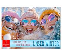 Calendrier 2027 · US Version · Notre er : flocons, plaisir et amis | La magie de l' er: la joie dans chaque flocon de neige · DIN A4 paysage · CALVENDO Calendrier mural