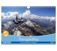 Calendrier 2027 · US Version · Parapente - la fascination du vol | Planer librement comme un oiseau au-dessus de tout · Le parapente permet de… · DIN A4 paysage · CALVENDO Calendrier mural