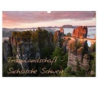 Calendrier 2027 · US Version · Paysage de rêve - Suisse saxonne | Calendrier illustré du Parc national de la Suisse saxonne · DIN A3 paysage · CALVENDO Calendrier mural