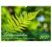 Calendrier 2027 · US Version · Pensées sur la vie, citations motivantes et | aphorismes pleins d'esprit accompagnés d'images de la nature · Avec de superbes… · DIN A3 paysage · CALVENDO Calendrier mural
