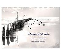 Calendrier 2027 · US Version · Photos de la mer - Impressions de la mer du | Nord · Images en noir et blanc des côtes allemandes et danoises de la mer du… · DIN A3 paysage · CALVENDO Calendrier mural