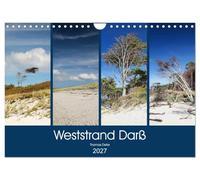 Calendrier 2027 · US Version · Plage Ouest du Darss | Darß, Parc national des Bodden de Poméranie occidentale · DIN A4 paysage · CALVENDO Calendrier mural