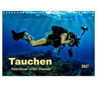 Calendrier 2027 · US Version · Plongée - l'aventure sous l'eau | Une fois qu'on y a pris goût, on ne peut plus s'en passer · DIN A4 paysage · CALVENDO Calendrier mural