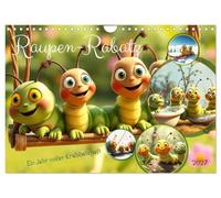Calendrier 2027 · US Version · Raupen-Rabatz - Une année pleine de plaisirs | rampants · Les images animées éveillent la curiosité des enfants et racontent… · DIN A4 paysage · CALVENDO Calendrier mural