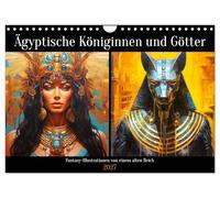 Calendrier 2027 · US Version · Reines et dieux égyptiens | Illustrations fantastiques d'un empire antique · L'univers mystique de l'Égypte… · DIN A4 paysage · CALVENDO Calendrier mural