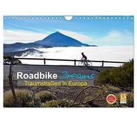 Calendrier 2027 · US Version · Rêves de vélo de route. Les routes de rêve | en Europe · Des photos spectaculaires de vélos de route prises lors d'un voyage… · DIN A4 paysage · CALVENDO Calendrier mural
