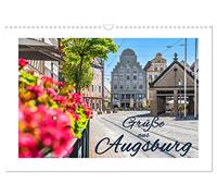 Calendrier 2027 · US Version · Salutations d'Augsbourg | Une charmante promenade dans cette ville verdoyante, historique et riche en… · DIN A3 paysage · CALVENDO Calendrier mural