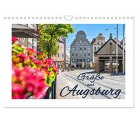 Calendrier 2027 · US Version · Salutations d'Augsbourg | Une charmante promenade dans cette ville verdoyante, historique et riche en… · DIN A4 paysage · CALVENDO Calendrier mural