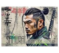Calendrier 2027 · US Version · Samouraï - Esprit asiatique | Des portraits expressifs de guerriers japonais légendaires, réinterprétés dans… · DIN A3 paysage · CALVENDO Calendrier mural