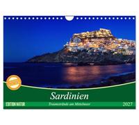 Calendrier 2027 · US Version · Sardaigne : des plages de rêve au bord de la | Méditerranée · Envie de voyages, été, soleil, plage et mer · DIN A4 paysage · CALVENDO Calendrier mural