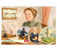 Calendrier 2027 · US Version · Selma Lagerlöf | Une année aux côtés du grand conteur suédois · DIN A3 paysage · CALVENDO Calendrier mural