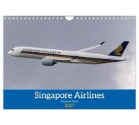 Calendrier 2027 · US Version · Singapore Airlines - L'ensemble de la flotte | La flotte de Singapore Airlines, du court-courrier au long-courrier · DIN A4 paysage · CALVENDO Calendrier mural