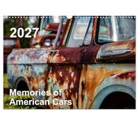 Calendrier 2027 · US Version · Souvenirs de voitures américaines | Les voitures américaines : témoins silencieux du passé · DIN A3 paysage · CALVENDO Calendrier mural