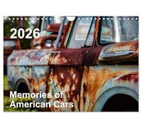 Calendrier 2027 · US Version · Souvenirs de voitures américaines | Les voitures américaines : témoins silencieux du passé · DIN A4 paysage · CALVENDO Calendrier mural