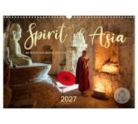Calendrier 2027 · US Version · Spirit of Asia - Au royaume des bons esprits | Thaïlande, Myanmar, Vietnam, Cambodge, Laos · DIN A3 paysage · CALVENDO Calendrier mural
