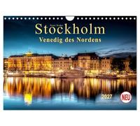 Calendrier 2027 · US Version · Stockholm - la Venise du Nord | Son paysage urbain, caractérisé par ses ponts et ses cours d'eau, vaut à… · DIN A4 paysage · CALVENDO Calendrier mural