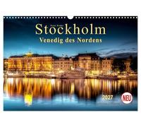 Calendrier 2027 · US Version · Stockholm - la Venise du Nord | Son paysage urbain, caractérisé par ses ponts et ses cours d'eau, vaut à… · DIN A3 paysage · CALVENDO Calendrier mural