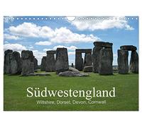 Calendrier 2027 · US Version · Sud-ouest de l'Angleterre | Un voyage à travers le sud-ouest de l'Angleterre · DIN A4 paysage · CALVENDO Calendrier mural