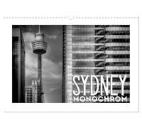 Calendrier 2027 · US Version · SYDNEY Monochrome | Ville côtière australienne · DIN A3 paysage · CALVENDO Calendrier mural