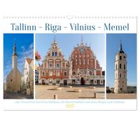 Calendrier 2027 · US Version · Tallinn-Riga-Vilnius-Memel, un voyage de | rêve à travers les pays baltes · La région baltique est un paysage unique… · DIN A3 paysage · CALVENDO Calendrier mural