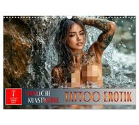 Calendrier 2027 · US Version · Tatouages érotiques - Des œuvres d'art | sensuelles · Tatouage sur la peau nue · DIN A3 paysage · CALVENDO Calendrier mural