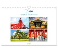 Calendrier 2027 · US Version · Tokyo : entre tradition et modernité | Tokyo, la capitale animée du Japon, est située sur l'île principale de Honshū · DIN A4 paysage · CALVENDO Calendrier mural