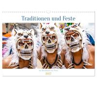 Calendrier 2027 · US Version · Traditions et fêtes dans les hautes terres | du Pérou · Le Pérou, terre de cultures et de fêtes · DIN A3 paysage · CALVENDO Calendrier mural