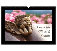 Calendrier 2027 · US Version · Un ange porte-bonheur et protecteur | Des messages pour avoir l'esprit tranquille · DIN A3 paysage · CALVENDO Calendrier mural