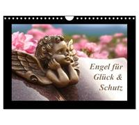 Calendrier 2027 · US Version · Un ange porte-bonheur et protecteur | Des messages pour avoir l'esprit tranquille · DIN A4 paysage · CALVENDO Calendrier mural