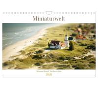 Calendrier 2027 · US Version · Un monde miniature - Un lieu de nostalgie | sur la côte de la mer du Nord · Le charme de la mer du Nord au format de poche · DIN A4 paysage · CALVENDO Calendrier mural