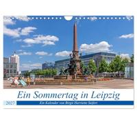 Calendrier 2027 · US Version · Une journée d'été à Leipzig | Promenade photographique dans le centre historique de Leipzig · DIN A4 paysage · CALVENDO Calendrier mural