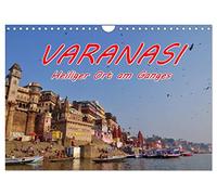 Calendrier 2027 · US Version · VARANASI : lieu sacré situé au bord du Gange | Un voyage à travers l'Inde · DIN A4 paysage · CALVENDO Calendrier mural