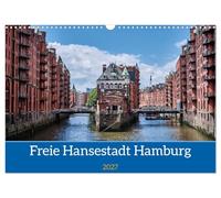 Calendrier 2027 · US Version · Ville hanséatique libre de Hambourg | Hambourg, la porte ouverte sur le monde · DIN A3 paysage · CALVENDO Calendrier mural