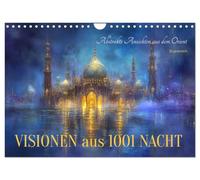 Calendrier 2027 · US Version · Visions des 1001 nuits | Vues abstraites de l'Orient · générées par IA · DIN A4 paysage · CALVENDO Calendrier mural