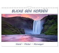 Calendrier 2027 · US Version · Vues vers le nord | Photos de paysages d'Islande, des îles Féroé et des îles Lofoten · DIN A4 paysage · CALVENDO Calendrier mural