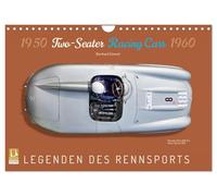 Calendrier 2027 · Voitures de course biplaces 1950-1960 | Voitures de course biplaces de 1950-1960 vues du dessus · DIN A4 paysage · CALVENDO Calendrier mural