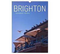 Calendrier 2027 · Vues d'été de Brighton | La ville de la côte sud sous le soleil d'été et le ciel bleu · DIN A3 portrait · CALVENDO Calendrier mural