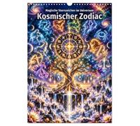 Calendrier 2027 · Zodiaque cosmique. Les signes du zodiaque magiques dans | l'univers · Signes du zodiaque avec des symboles magiques du zodiaque dans un… · DIN A3 portrait · CALVENDO Calendrier mural