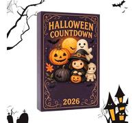 Calendrier 24 jours Compte à rebours jusqu'à Halloween 2D Acrylique Ornement Halloween