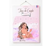 Calendrier 25 Jeux de Couple, 25 Défis Sensuels, Format A3 | Valable Toute l'Année, Chevalet Inclus, Cases Illustrées, Sans Gadgets Jetables, 29,7 x 42 cm